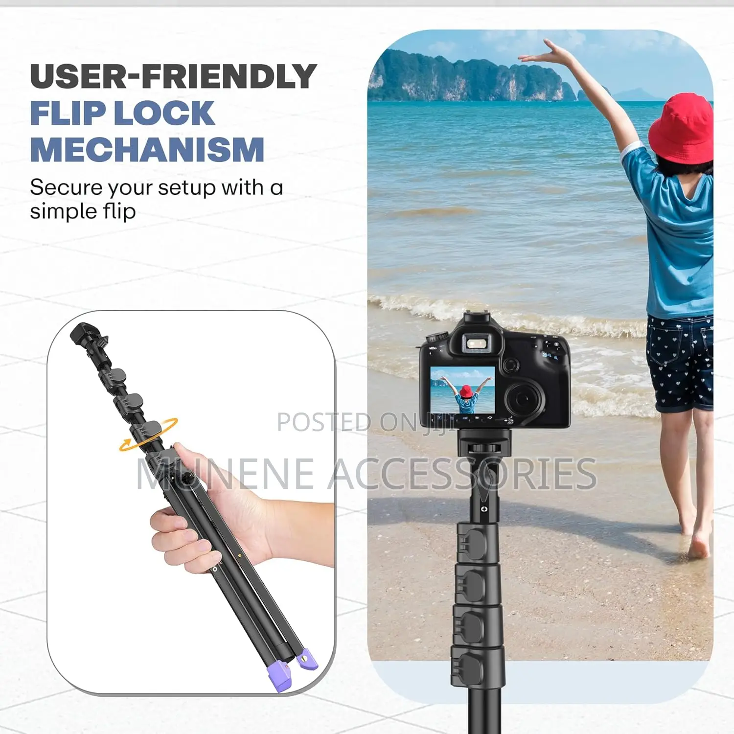 1.6m Tripod Stand With Mobile Phone Holder Heavy Duty For Camera Light