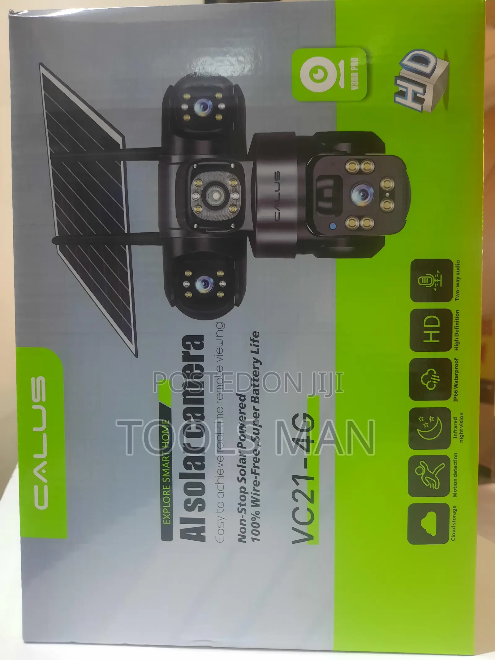 Sim 4g Ai Solar Triple Lens PTZ CCTV Camera Hd Wireless.Calus Vc21