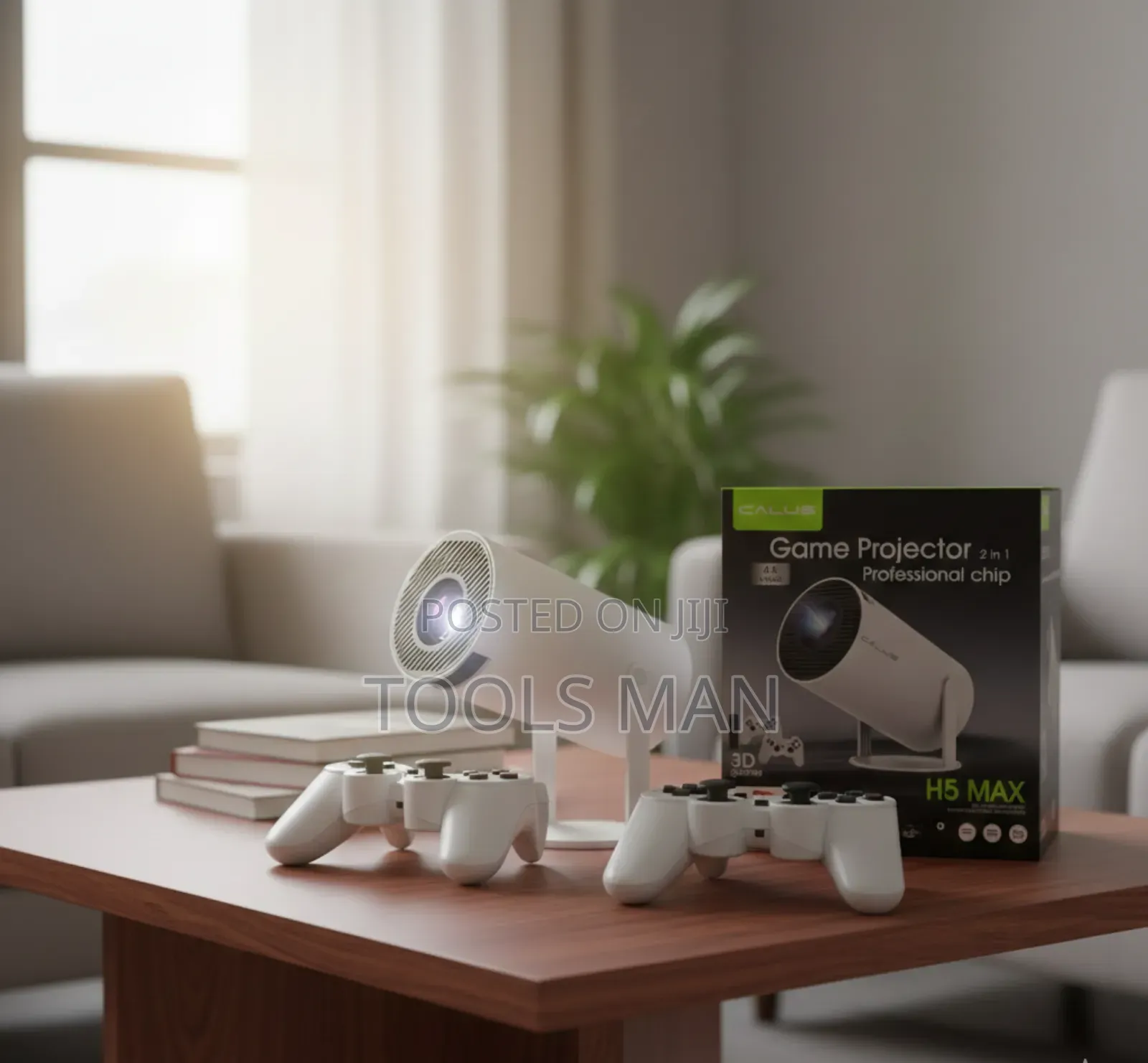 Calus H5 Max Game Projector 2-in-1. 2 Pads.Pre Installed 1900 Games