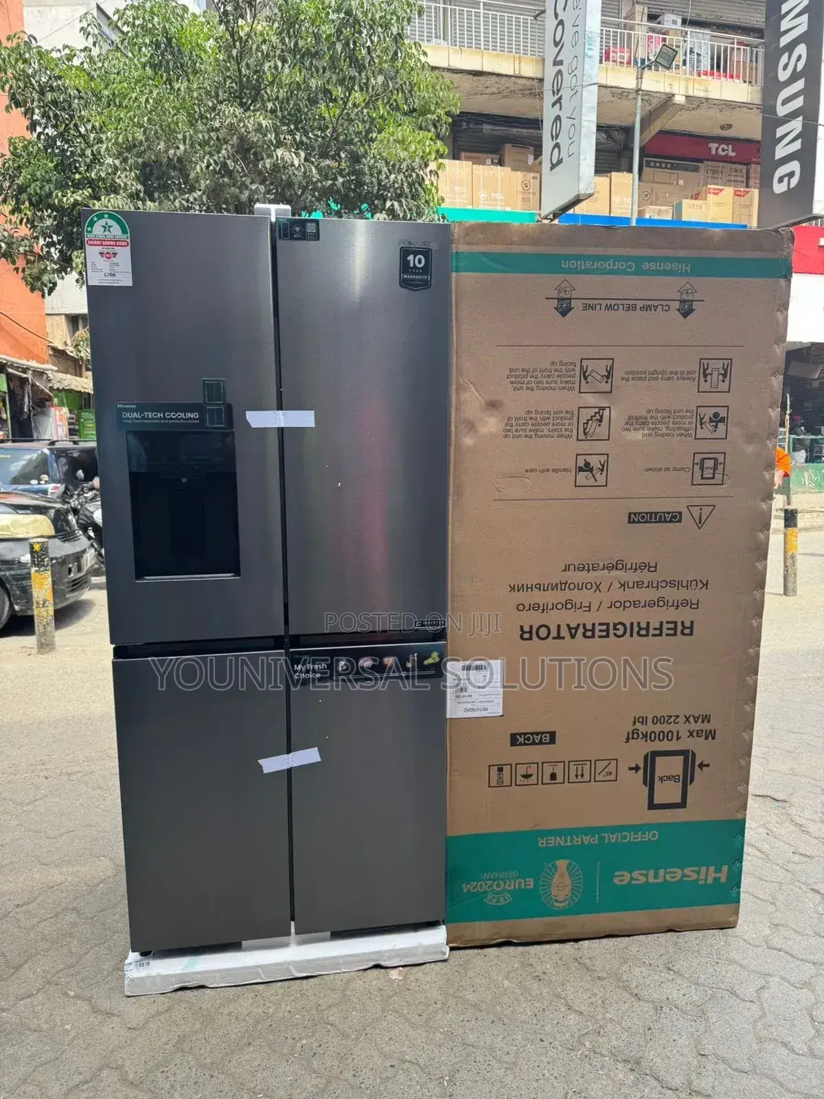 Hisense Fridge 470litres 4cross Door With Dispenser