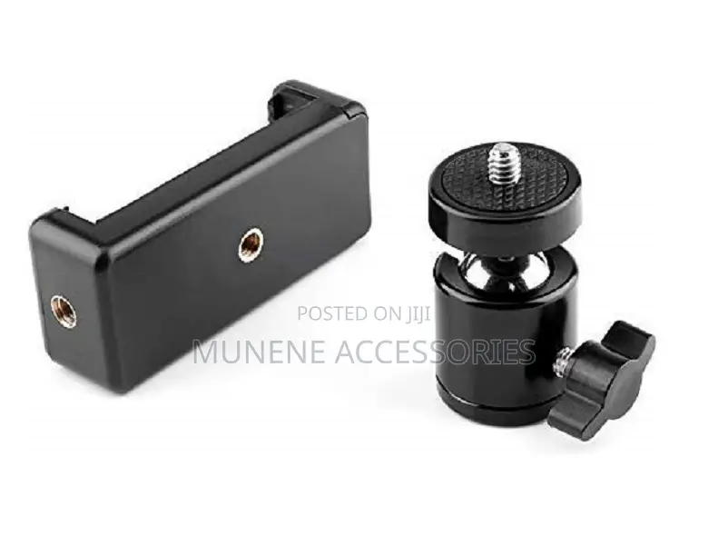 2 in 1 Mobile Tripod Holder Clip With Ball Head Adapter Set for Tripod