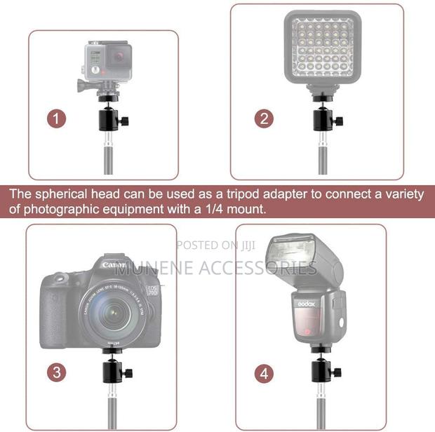 2 in 1 Mobile Tripod Holder Clip With Ball Head Adapter Set for Tripod - thumbnail 2