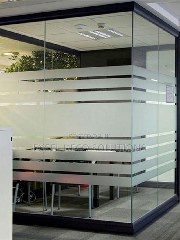 Redefine Clear Glass With Decorative Frosted Film