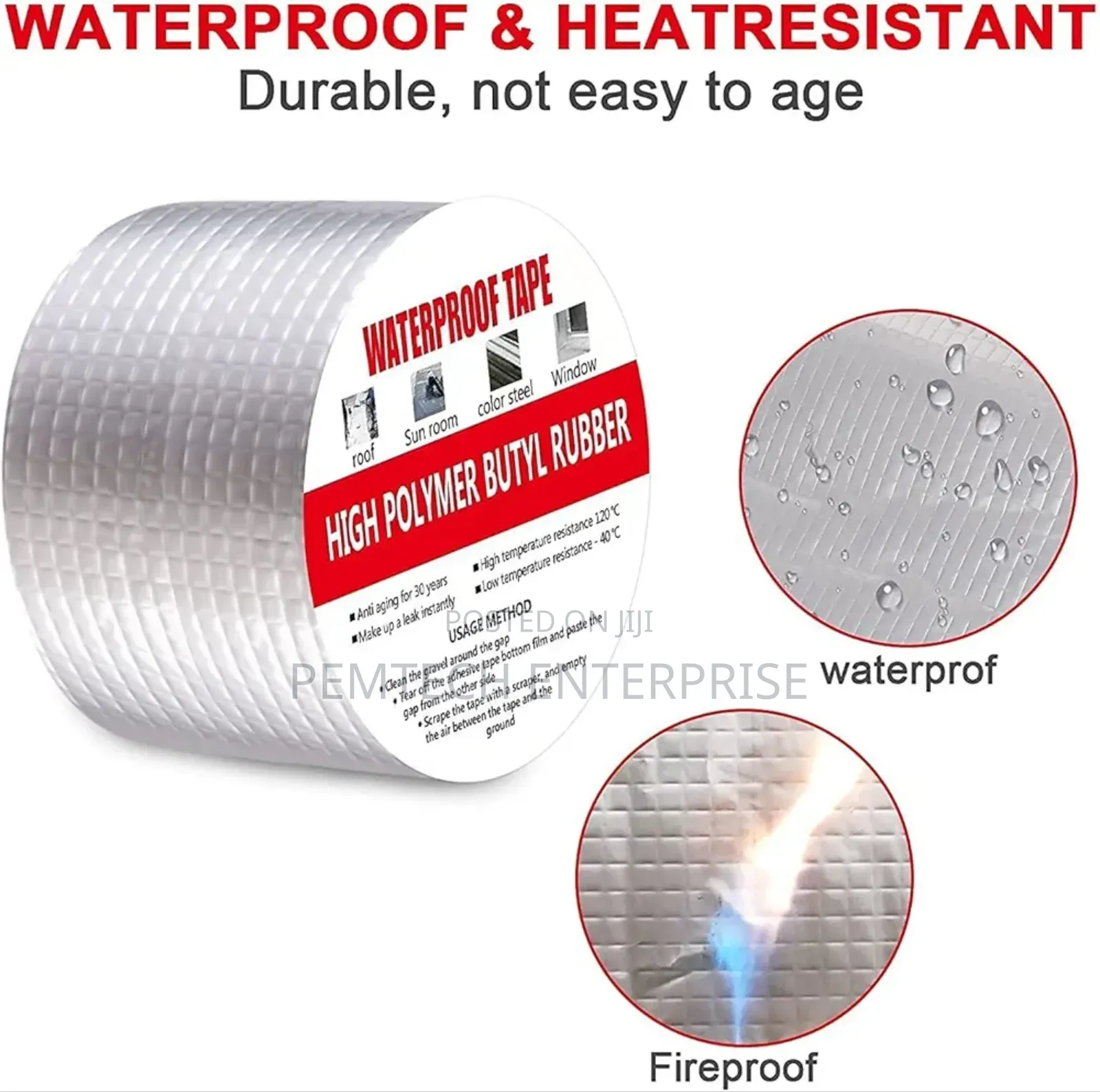 High-Polymer Butyl Rubber Waterproof Repair Tape