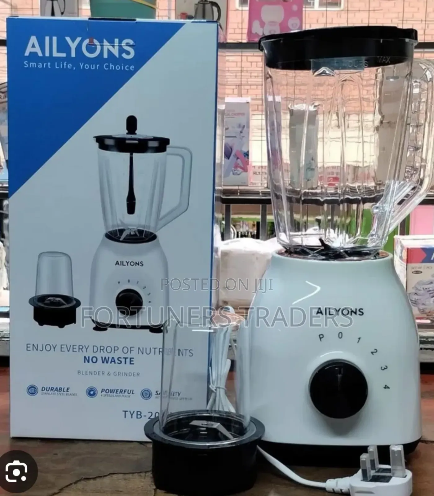 Ailyons Electric Blender 2 in 1 With Grinder