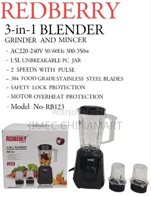 Redberry Premium 3-in-1 Blender