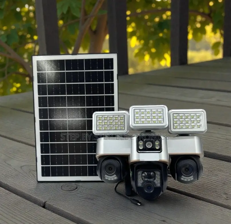 Motion Detection 12mp 4g Solar CCTV Camera With Solar Flood Light