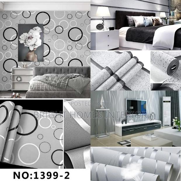 Grey Bubble Shades Kids Bedroom Wallpaper
