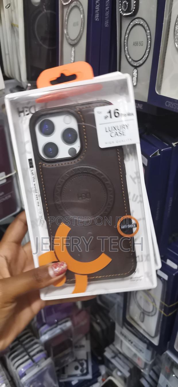 Vajah HDD Premium Leather Magsafe Back Case for iPhone 16 Pro Max - thumbnail 3