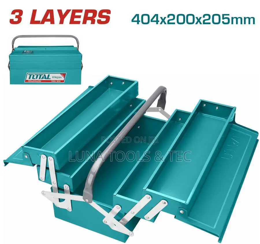 Total Tht10702 Tool Box
Size:404*200*205mm
3 Layers