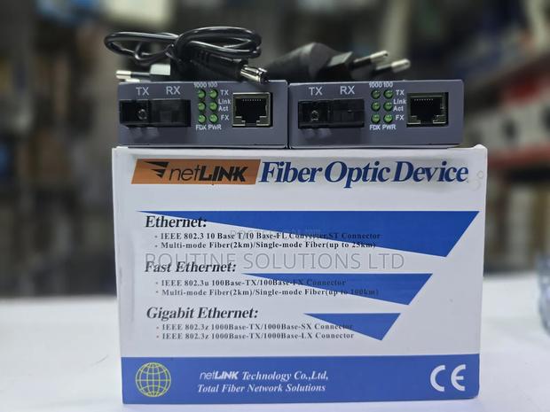 Netlink Fiber Media Converter 1000base Single Core
