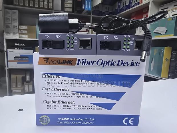 Netlink Fiber Media Converter 100base Single Core