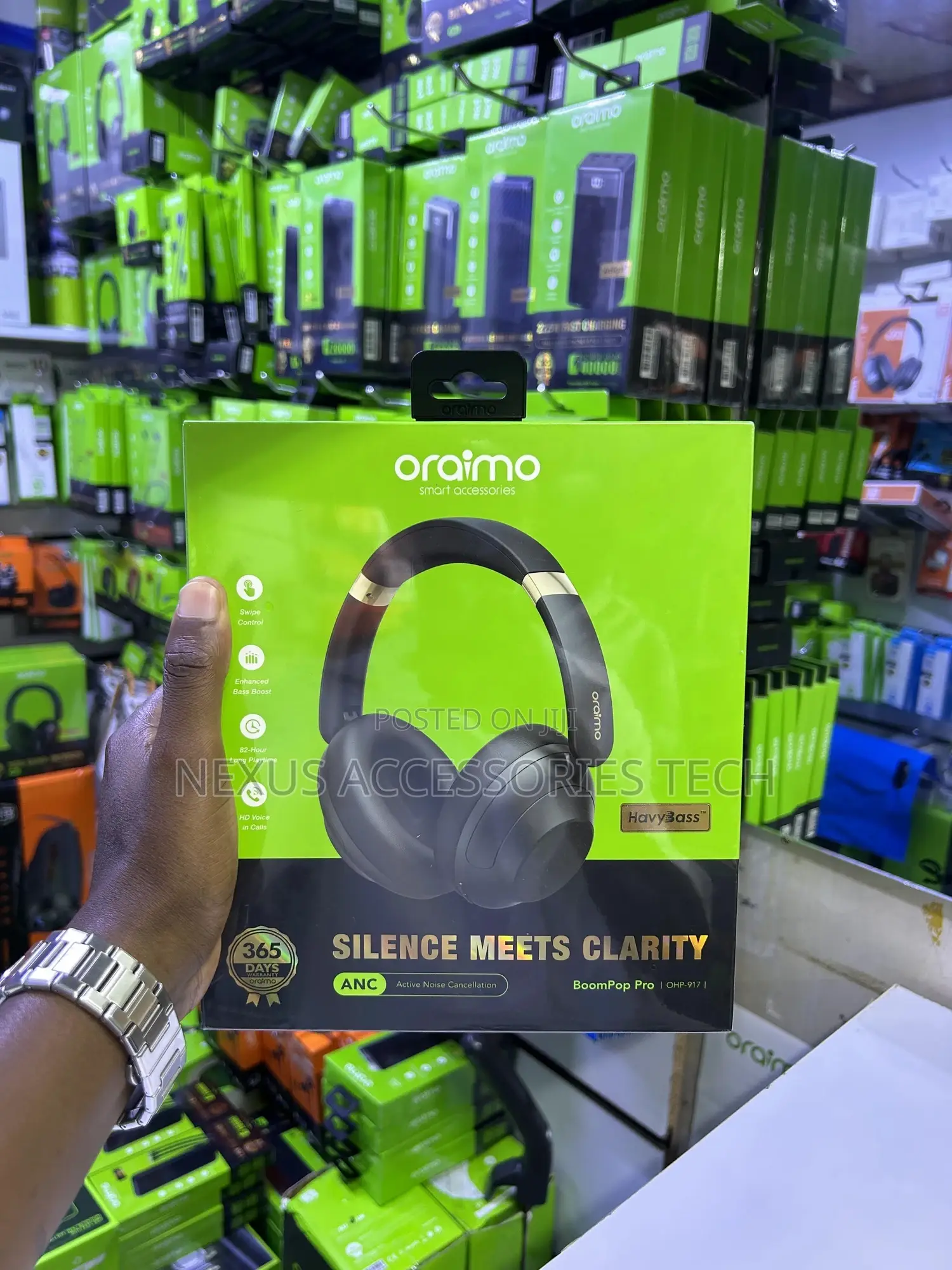 Oraimo Active Noise Cancelling Earphones Anc/Wireless/Excellent Bass