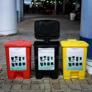 Hands Free 30 Litres Step Pedal Bin With Lift Up Lid for Washrooms