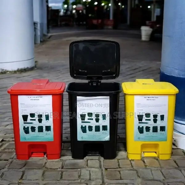 Hands Free 30 Litres Step Pedal Bin With Lift Up Lid for Washrooms