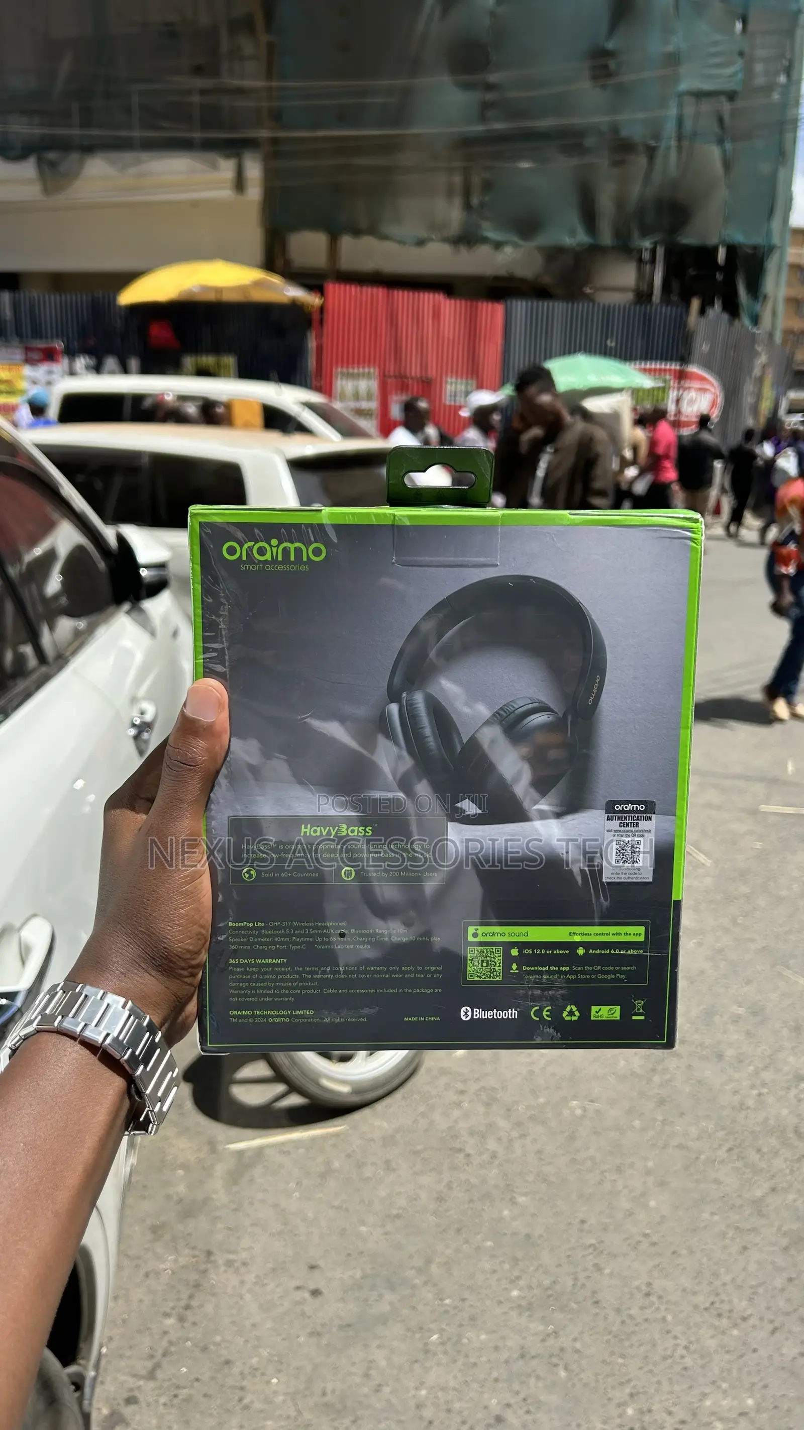 Oraimo Boompop Lite Wireless Headphones/Comfort Fit/Strong Bass