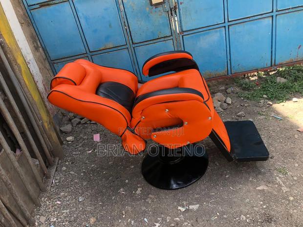 Rotating Barber Chairs. Orange - main view