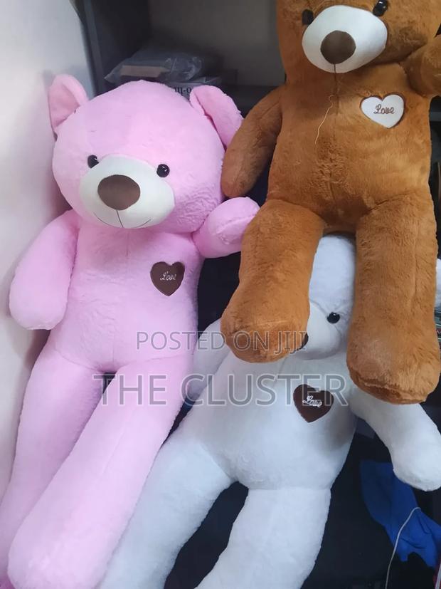 100cm White Teddy Bears - main view