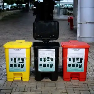 Rectangular Shape 30 Litres Foot Pedal Waste Bin With Hands Free Use