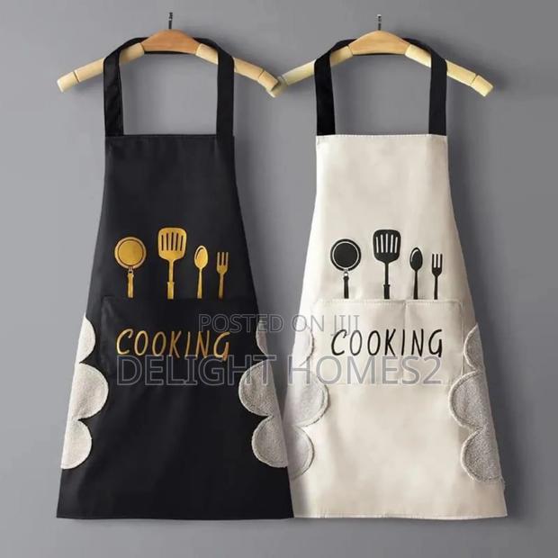 Kitchen Apron With Hand Wipe Pockets_car - thumbnail 3