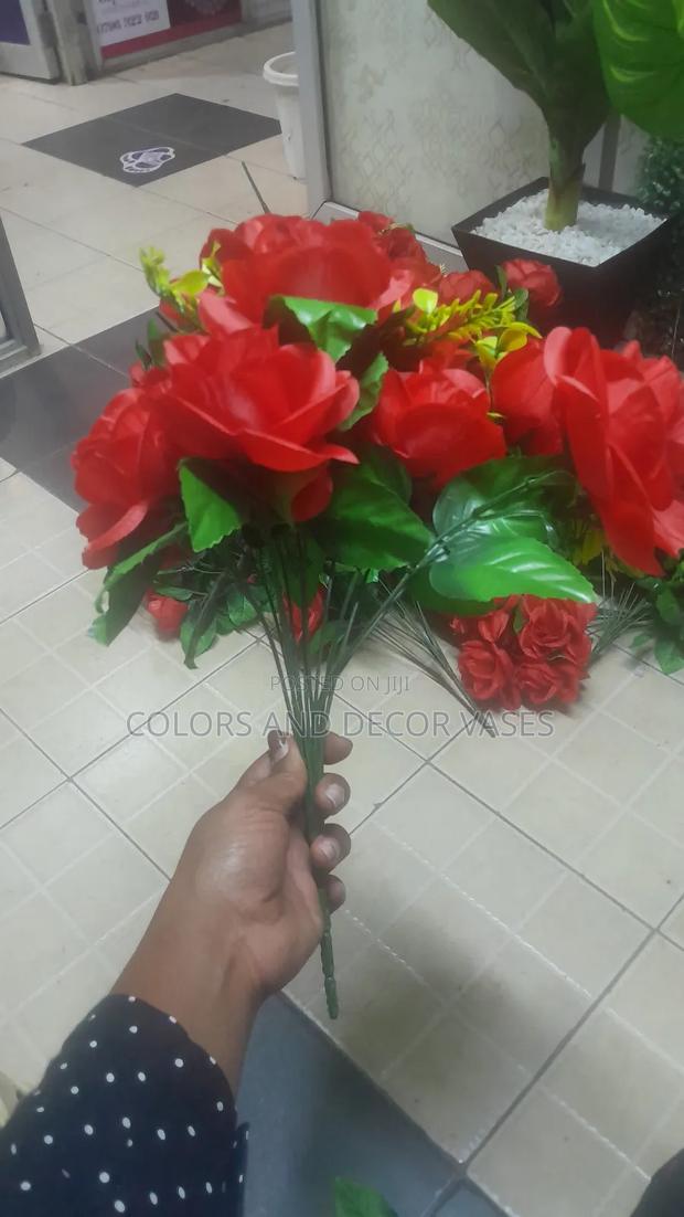 Red Roses Faux in Stock