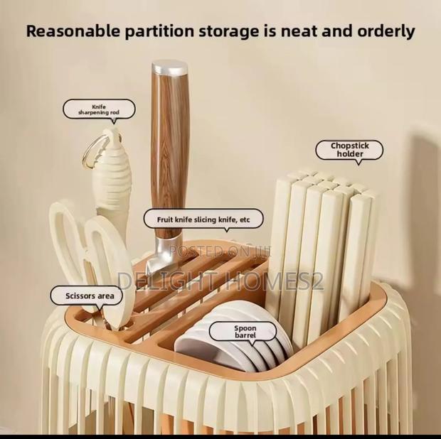 Multi-Functional Rotating Knife Utensil Rack_care - thumbnail 3
