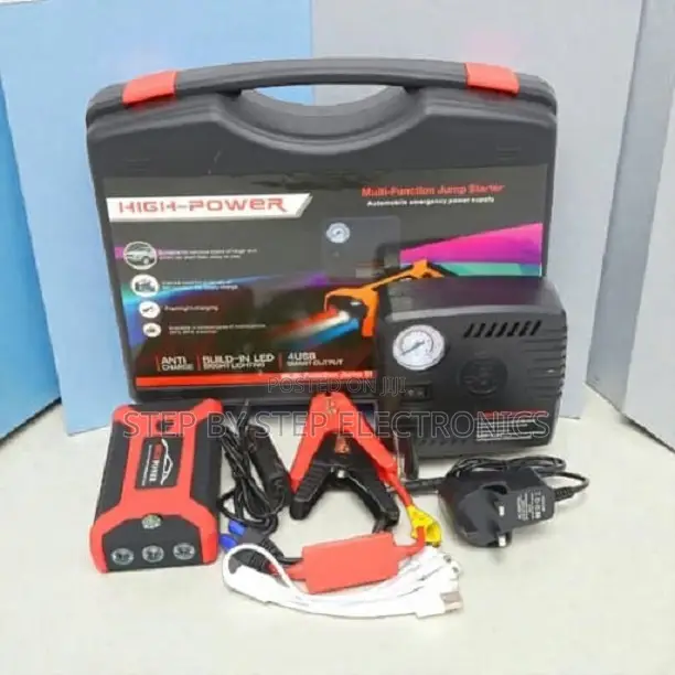 Stable Performance 99800mah Jump Starter Air Compressor Pump