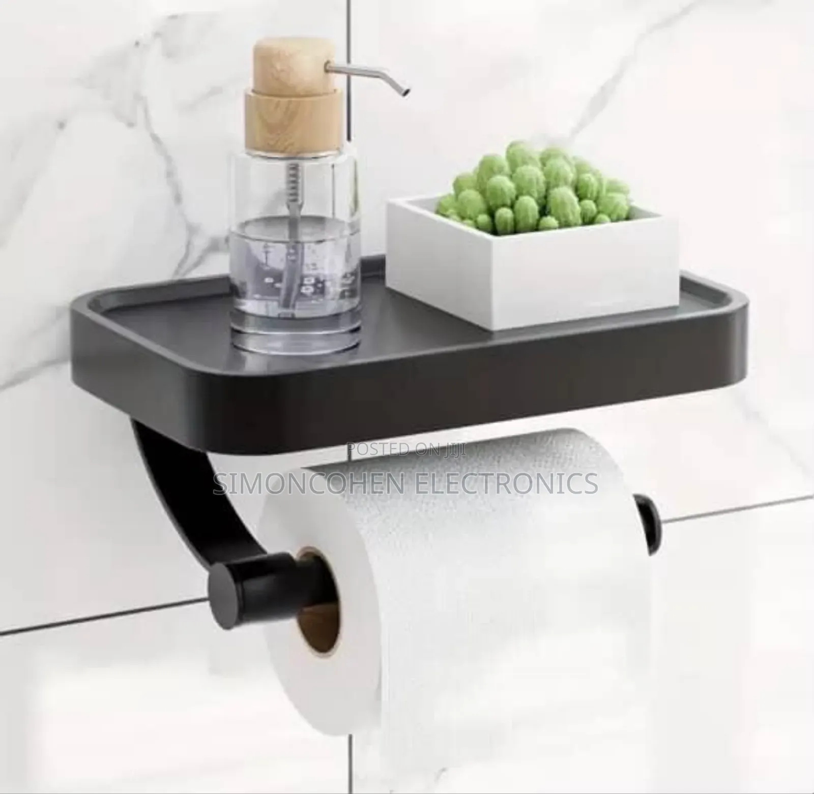 Stainless Steel Toilet Paper Holder With Phone Shelf