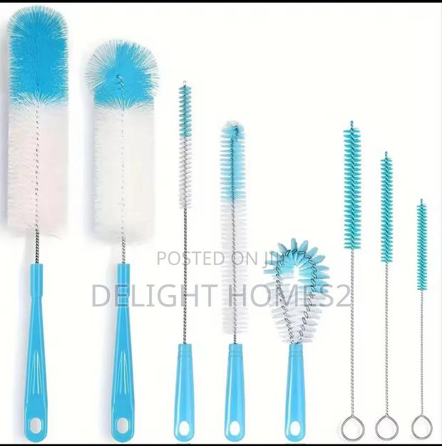 8pcs Straw Tea Stain Removal Brush Set_care - main view