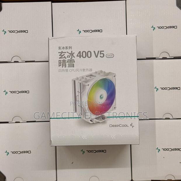 Deepcool Argb 400 V5 Cpu Processor Air Cooler 120mm White and Black - main view