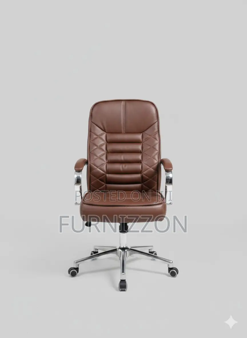 Middle Low Back Leather Chair For Work And Study