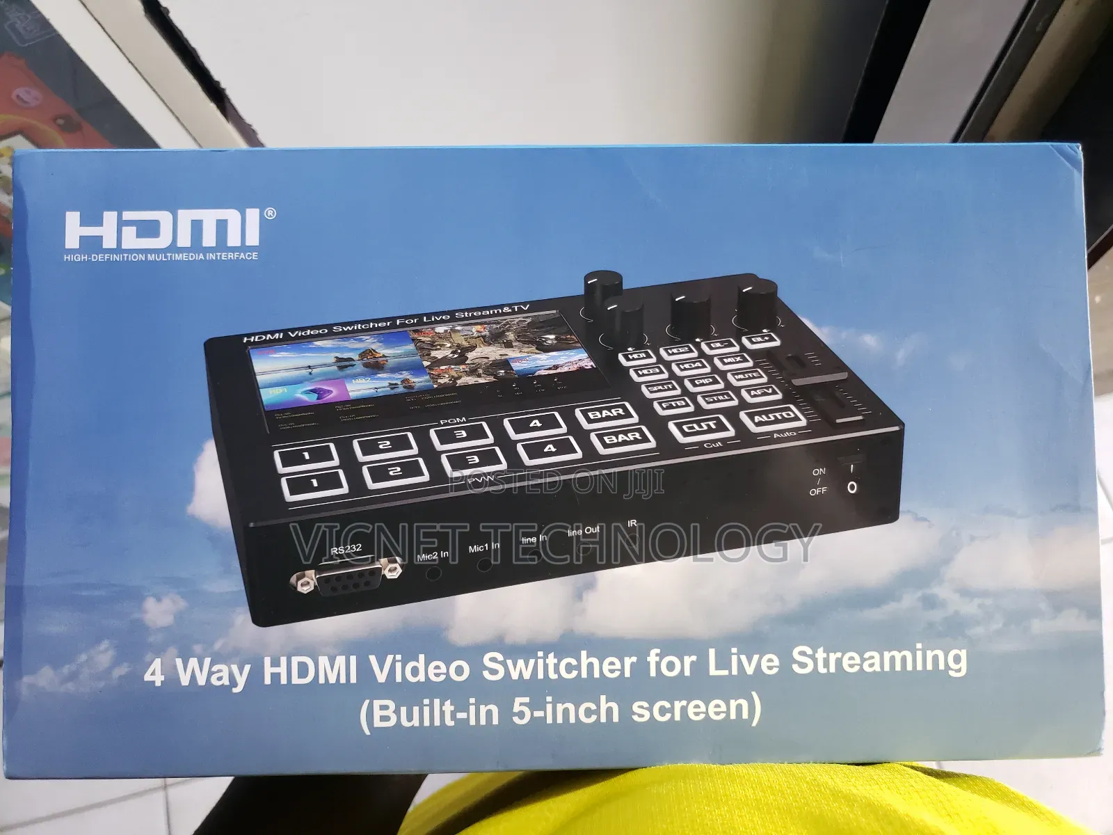Built in Screen 4 Way Hdmi Video Switcher for Live Streaming