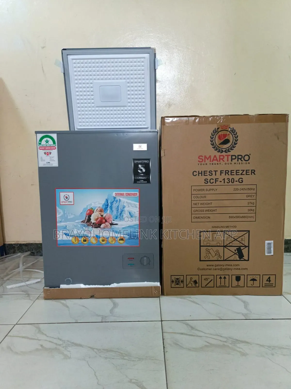 Smartpro 93l Chest Freezer With Coolpack and External Condenser