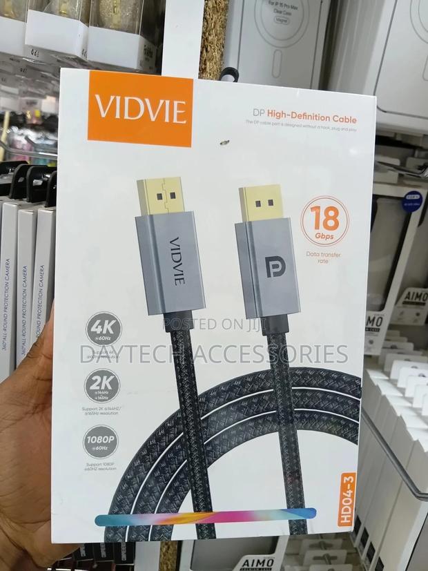 Vidvie Dp to Dp Cable 18gbps High Speed Displayport 1.4 Cord