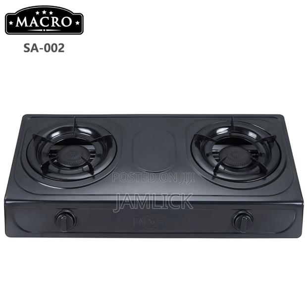 Macro 2 Burner Tabletop Gas Cooker – High Quality Black Stove - Dv