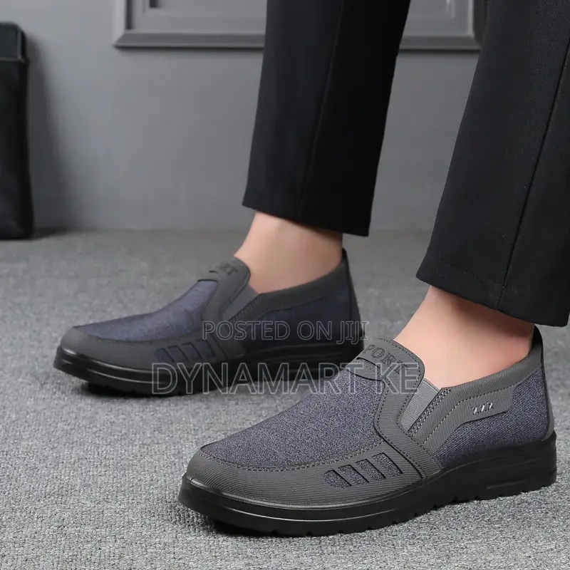 Grey Men's Shoes Sneakers Canvas Casual Sports Breathable Loafers