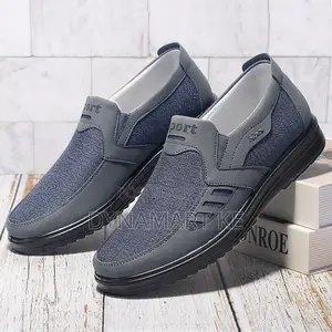 Grey Men's Shoes Sneakers Canvas Casual Sports Breathable Loafers