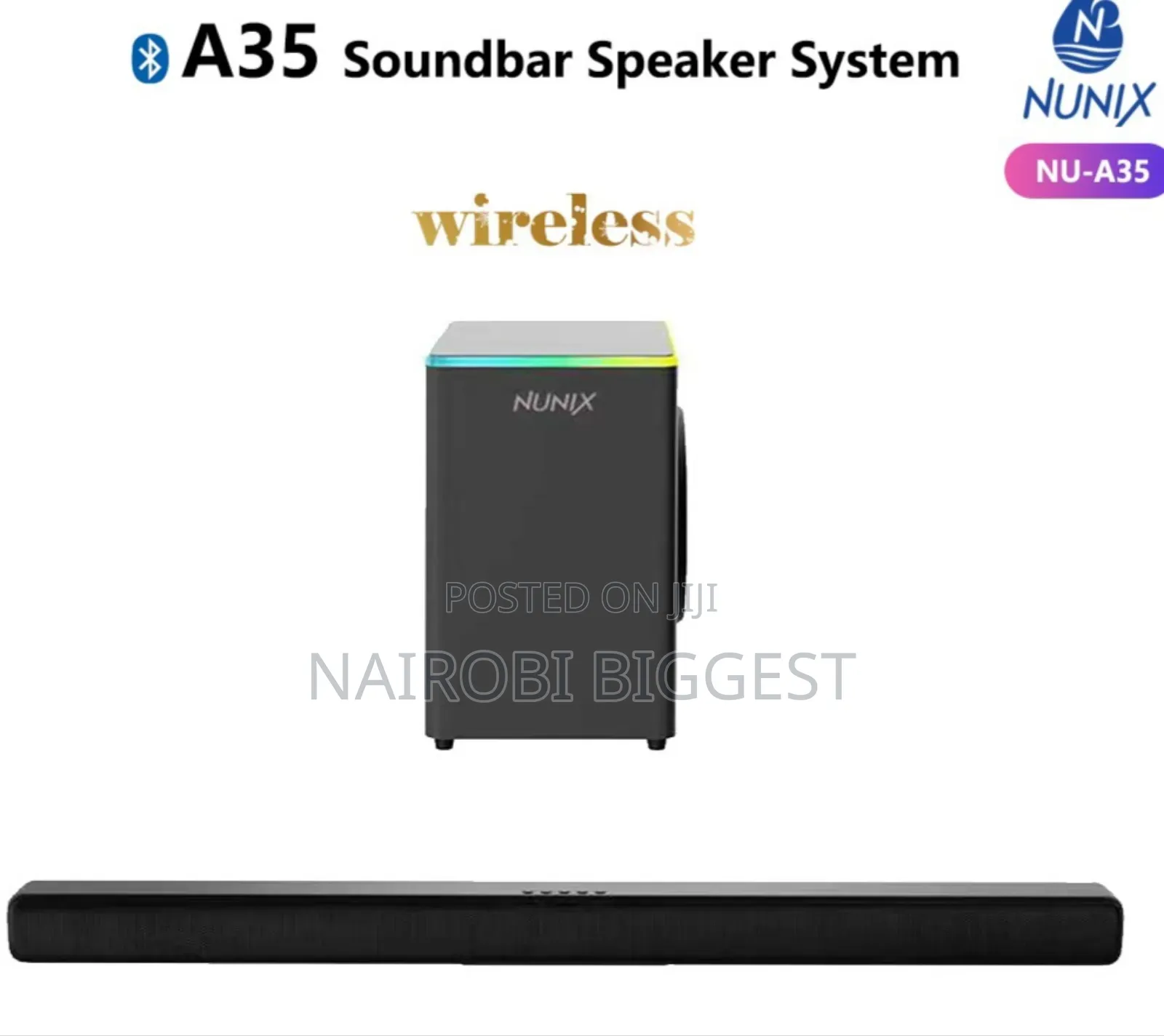 Nunix A35 Soundbar Wireless Speaker System