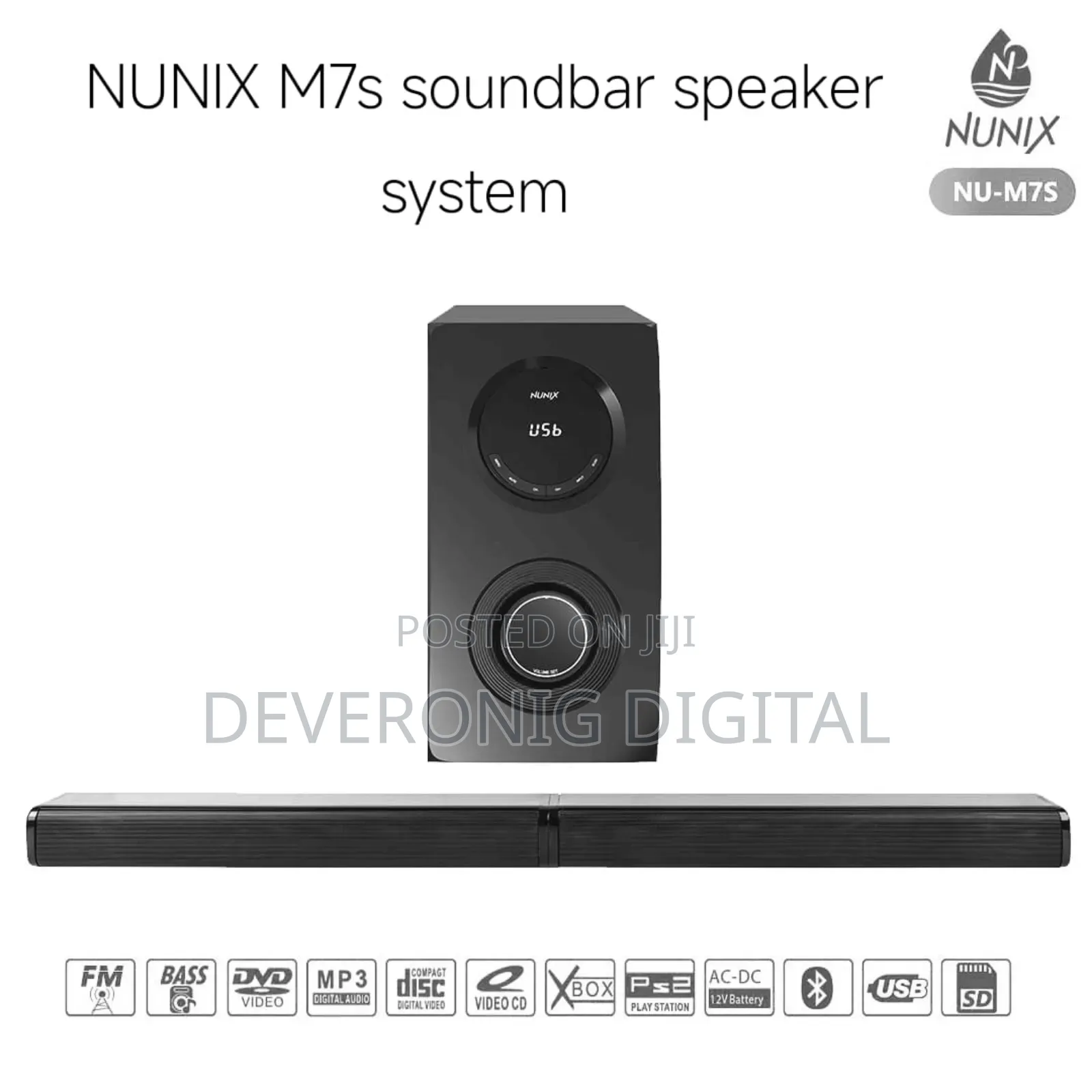 Nunix M7s Soundbar Speaker System