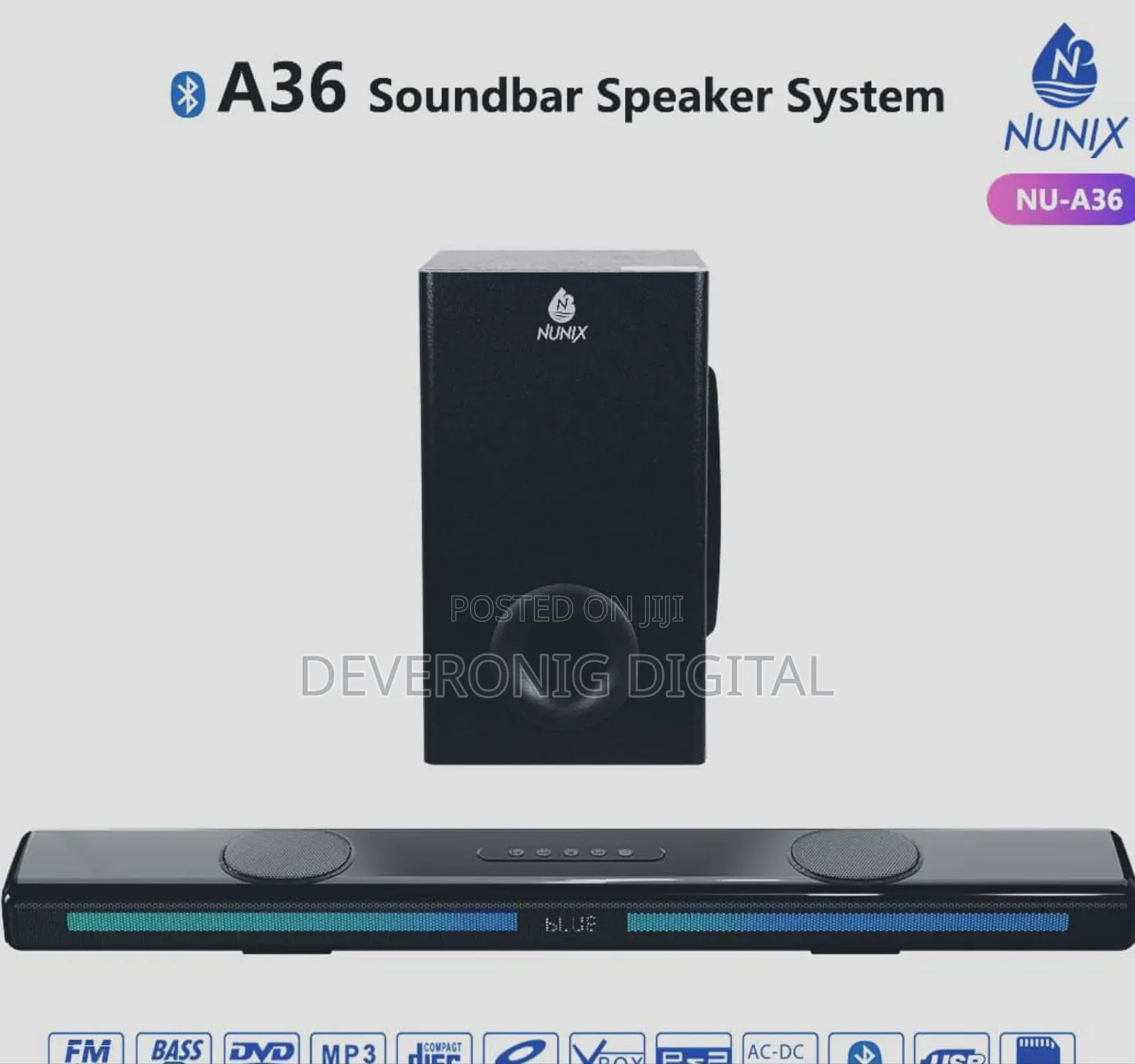 Nunix A36 Soundbar Speaker System