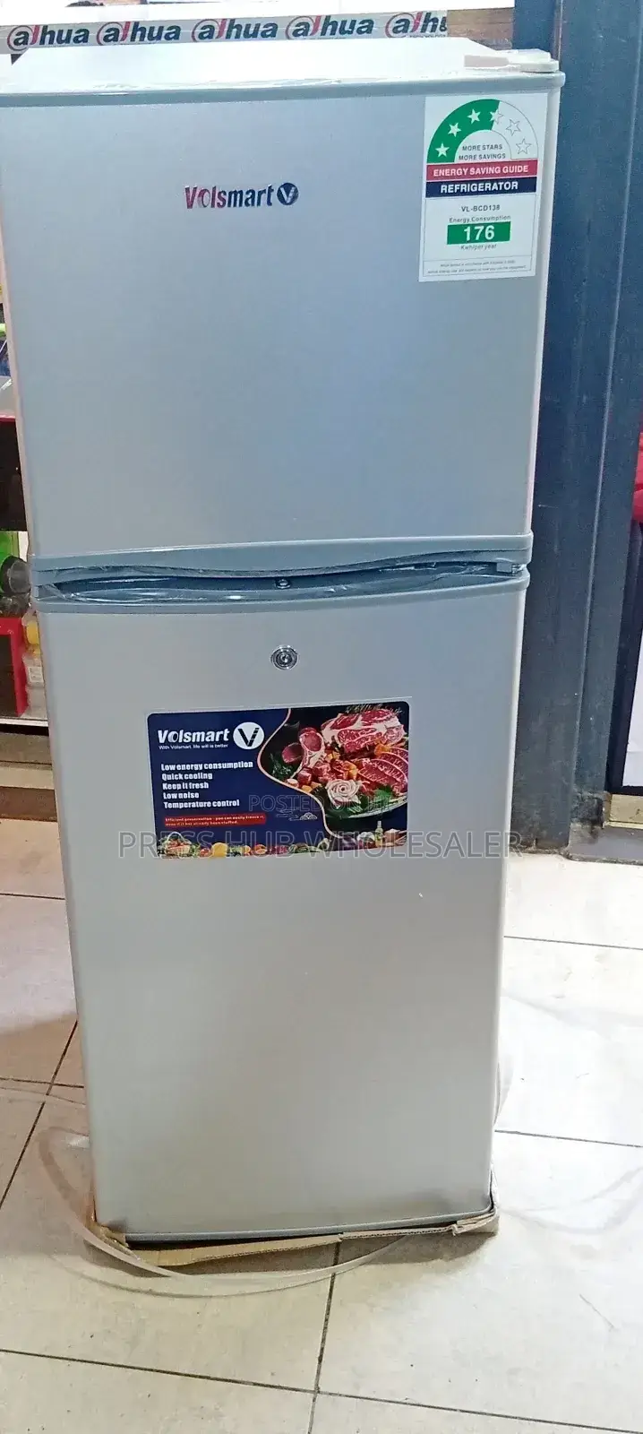 Volsmart 138 Liters Double Door Refrigerator, Model Vl-Bcd138.