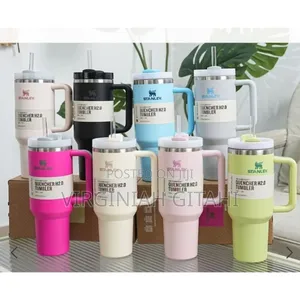 Blue Pink Black Original Stanley Tumbler Comes With Straw
 1.18litrs*