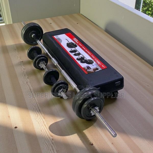 Chrome Coated 50kg Adjustable Dumbbell Weight Set With Casing