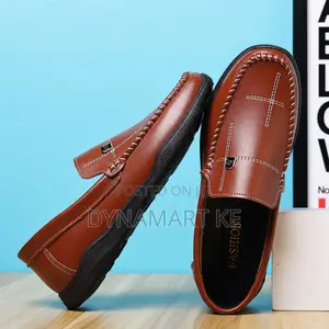 Men’S Shoes Loafers Microfiber Leather Official Casual Slip on Brown