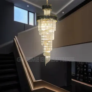 Black Geminus Staircase Chandelier
