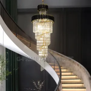Black Geminus Staircase Chandelier