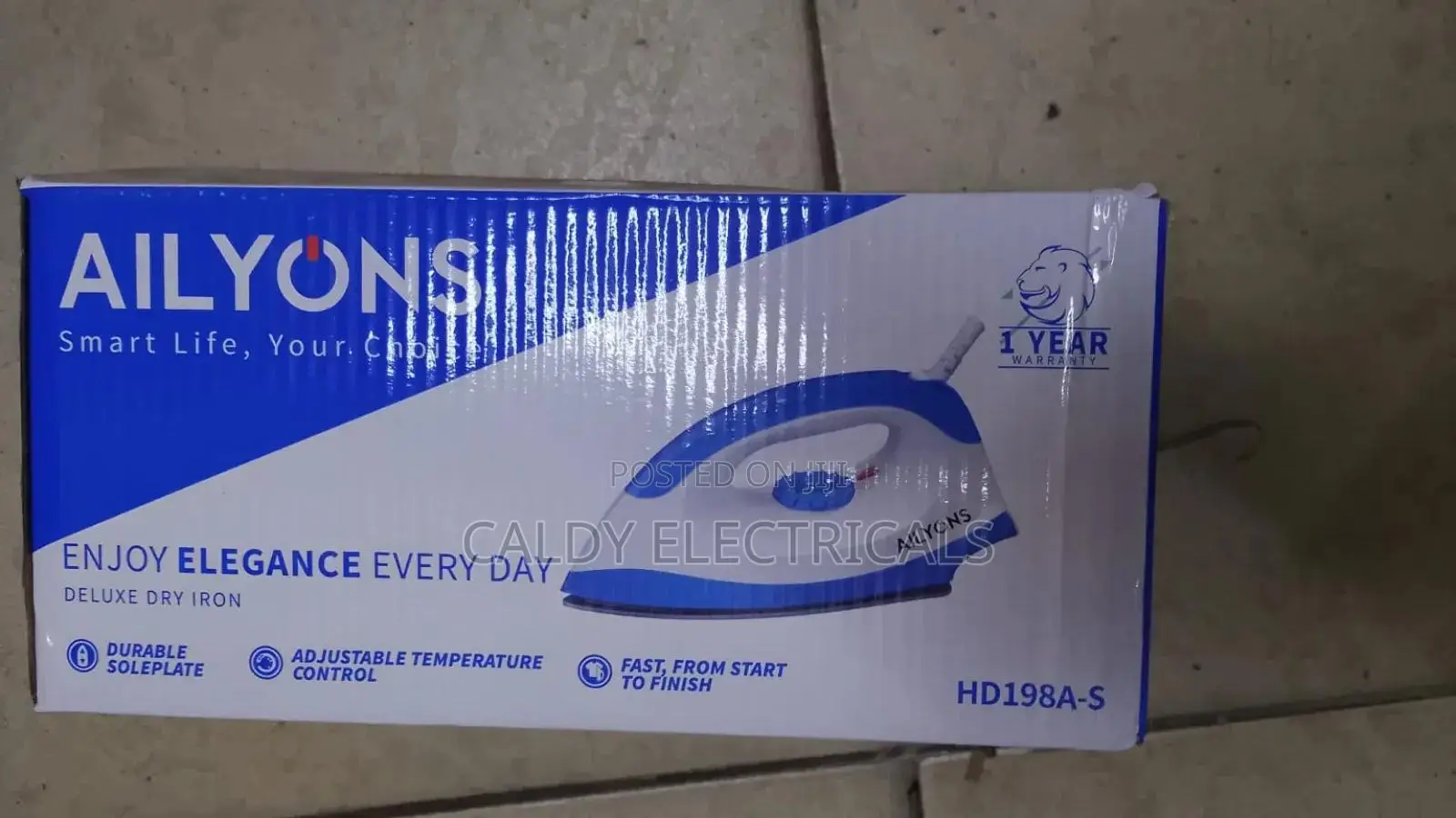 Ailyons Hd198a-S Electric Dry Iron Box