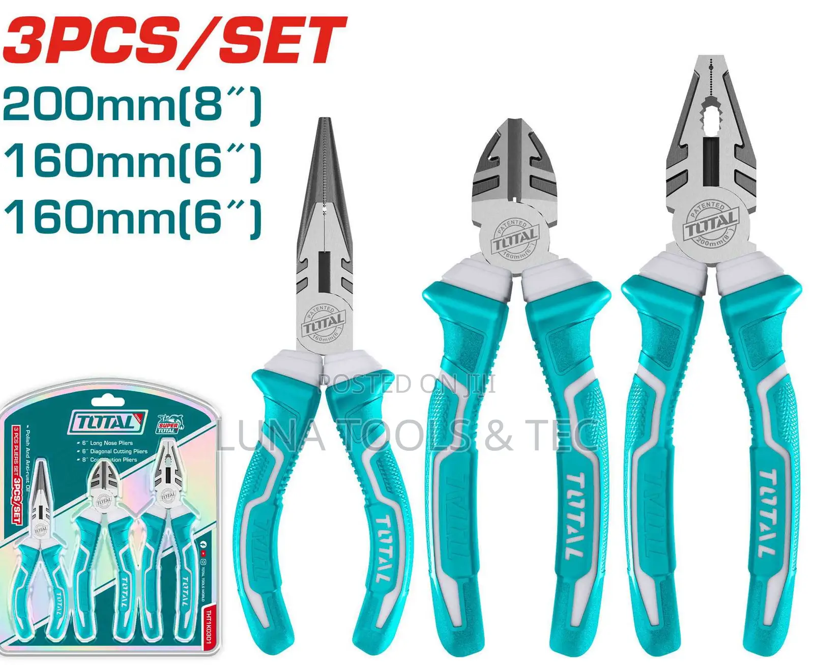 Total Tht1k0301 3 PCS Pliers Set