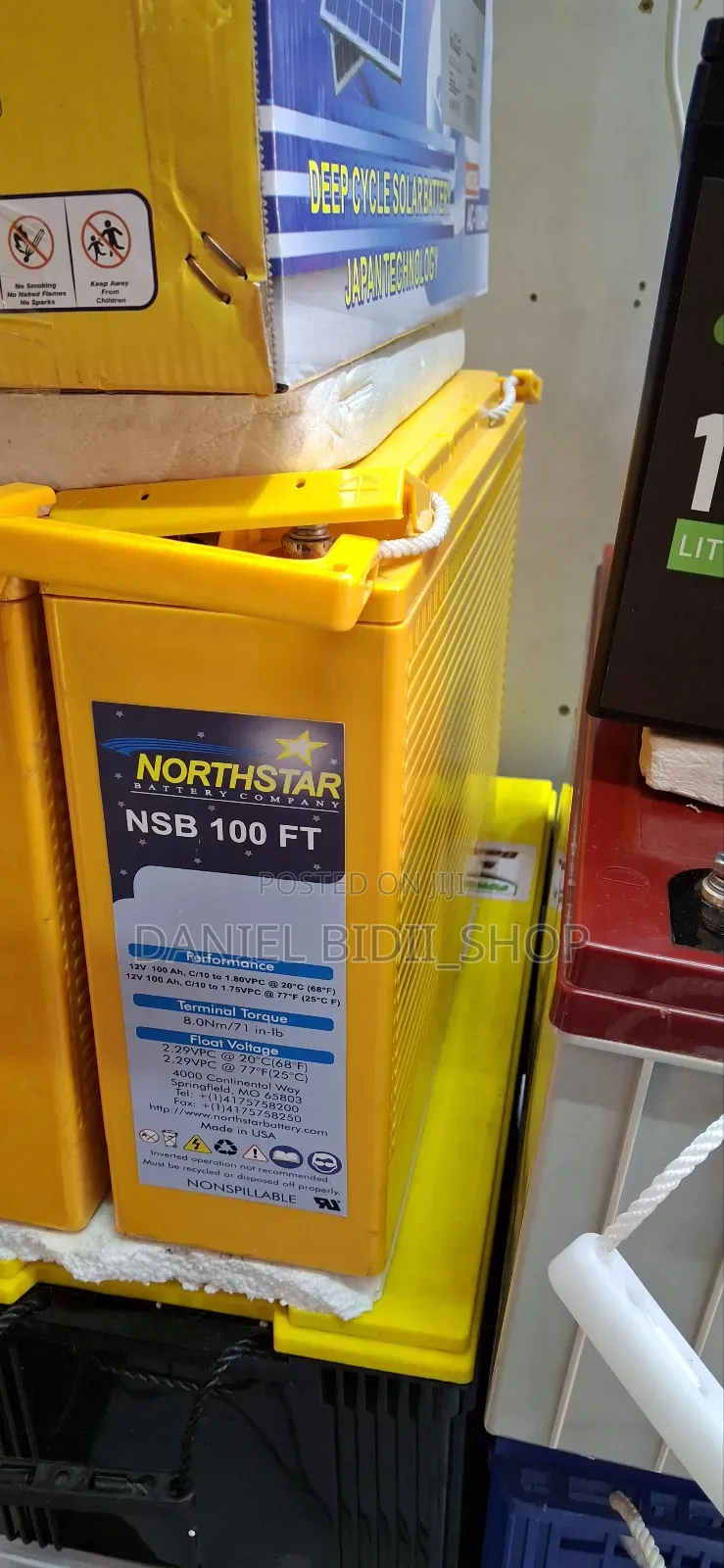 Northstar Yellow Slim Battery 100ah 12v
