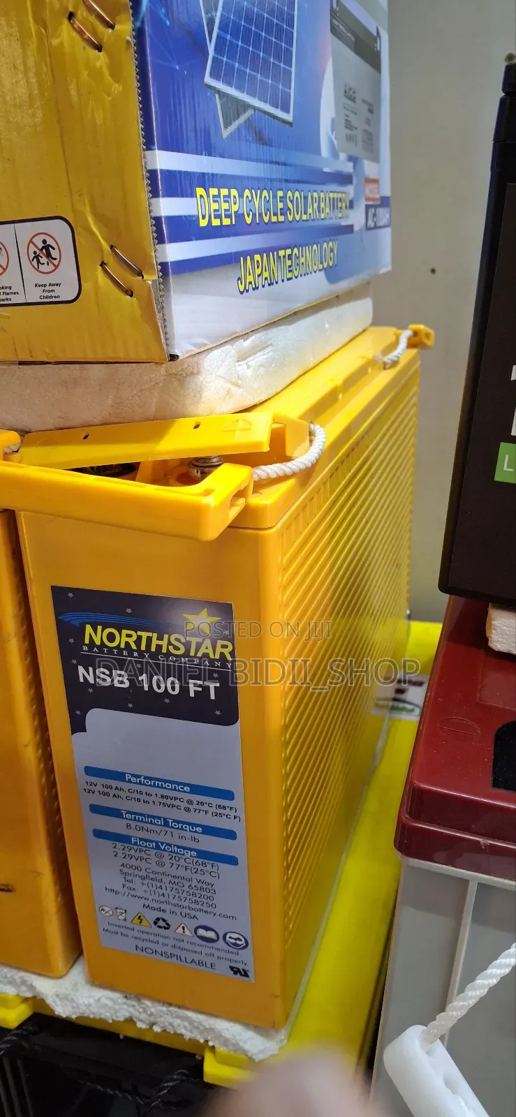 Northstar Yellow Slim Battery 100ah 12v